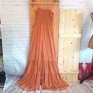 SOUTHERN CHARM JUMPSUIT WITH BUILT IN SHORTS SIZE M VGUC TIE SHOULDERS